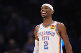 NBA 季後賽雷霆亞歷山大與湖人詹姆斯同場競技畫面